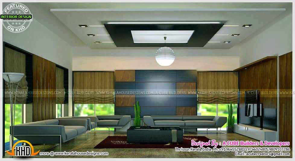  Living  room  interior design  in Kerala Kerala home  design  