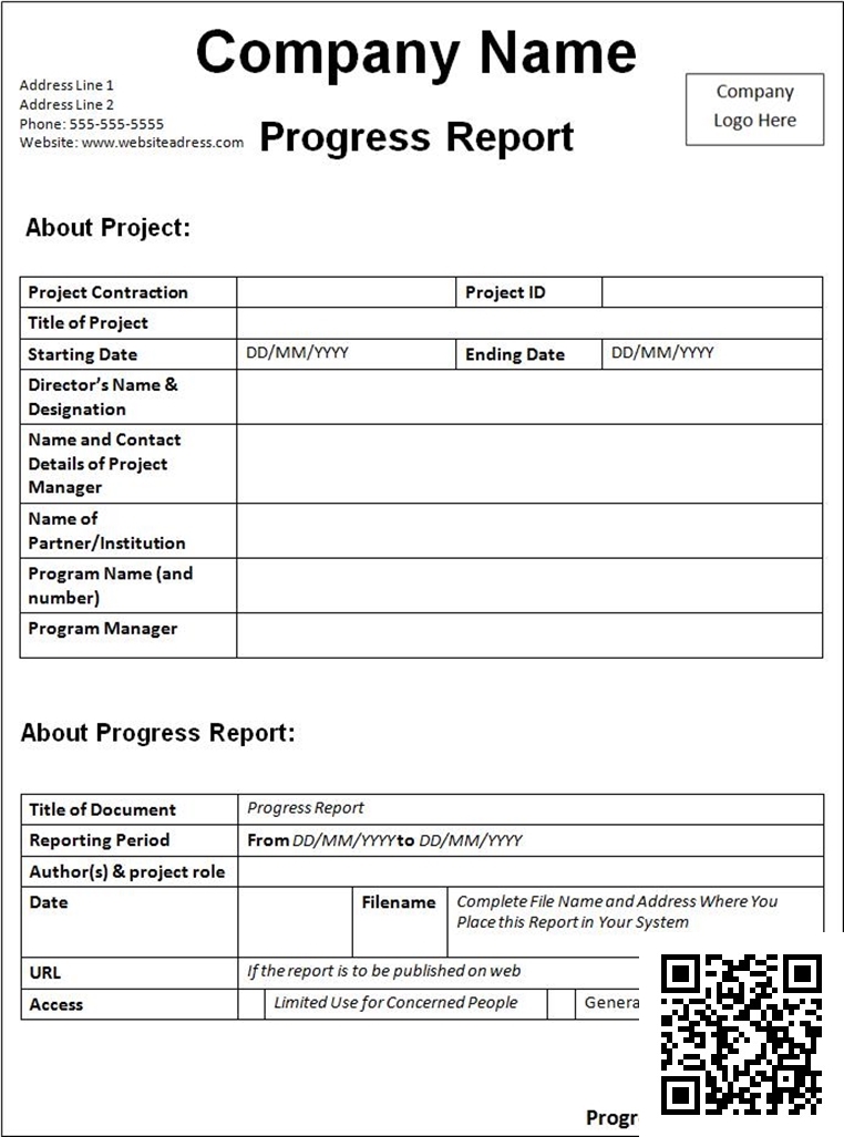 Daily Report Form Template