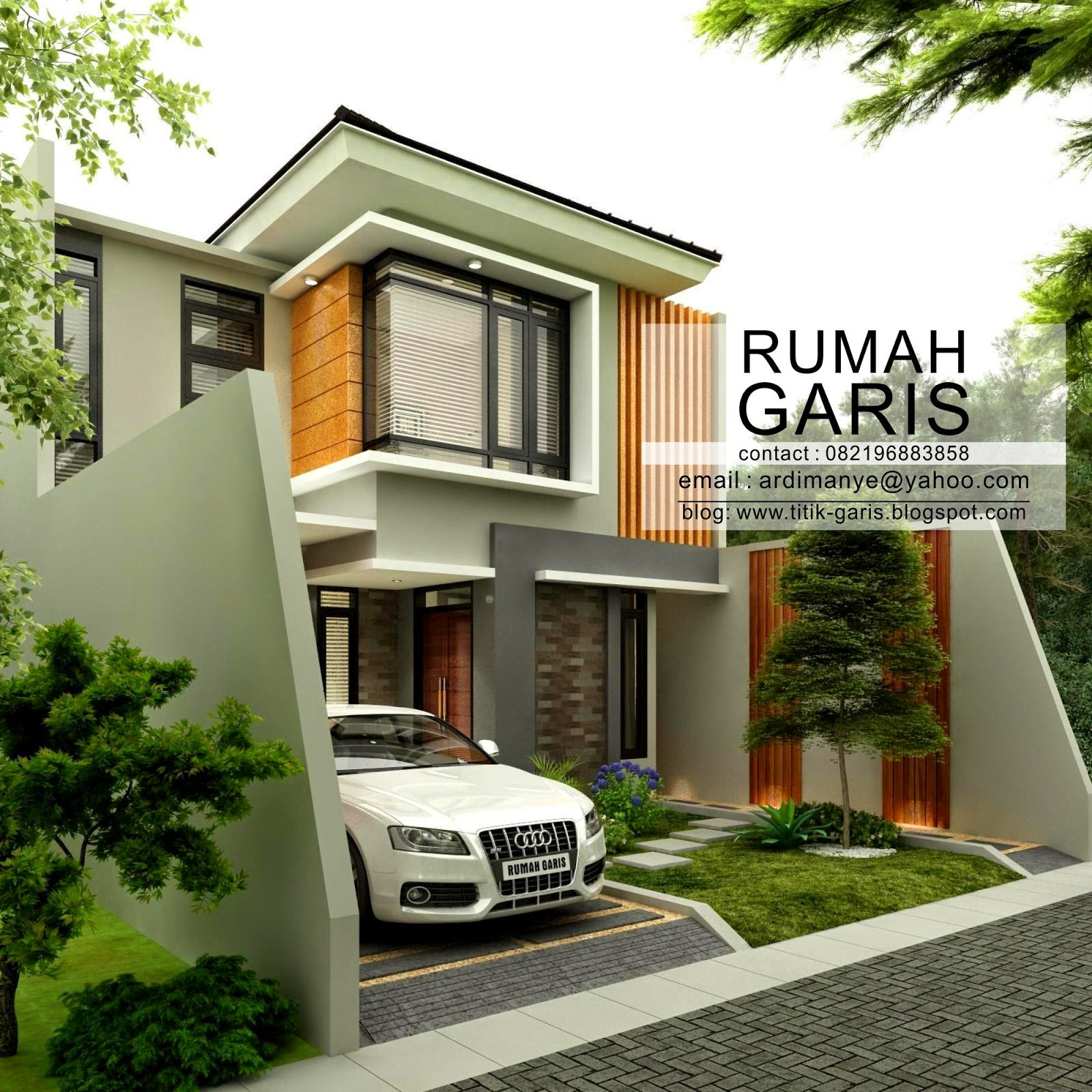 Desain Rumah Tinggal 2 lantai di Makassar Rumah Garis