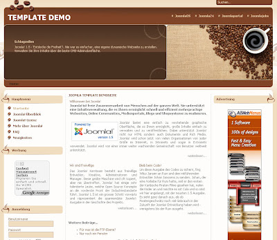 Siteground-j15-88 (Coffee Break) - шаблон для Joomla 1.5