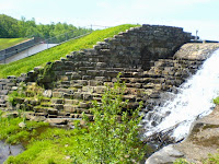 Waterfall and New Overflow waterway at Hopewell Lake