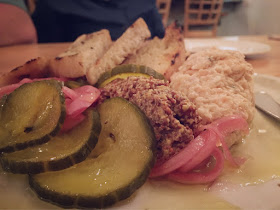 Smoked salmon rillettes-mustard, pickled veggies, grilled bread