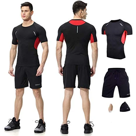 red black activewear