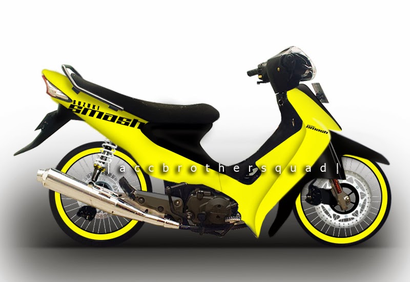 Modifikasi Suzuki Smash New Titan Racing Drag Simpel 