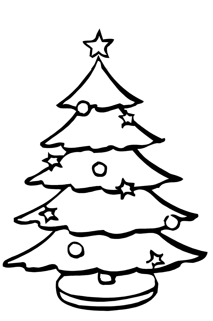 Christmas Tree Coloring Pages 3