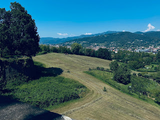 View north over Baluardo della Fara – mowed fields.