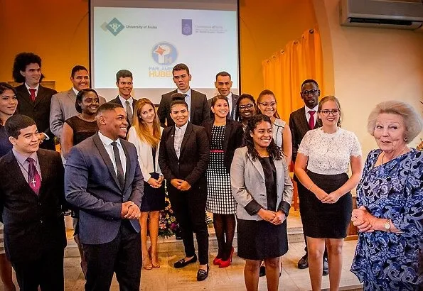 Princess Beatrix visits the University of Aruba about Economy versus Nature and Tourism versus Identity in Aruba