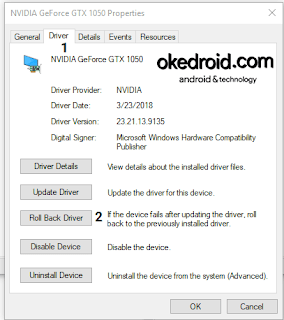  untuk mengupgrade PC atau Komputer kita Tips Cara Mengembalikan (Rollback) Driver VGA ke Versi Sebelumnya