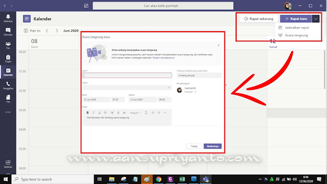 Membuat Meeting Online dengan Microsoft Teams