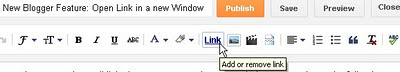 New Blogger Feature: Open Link in a New Window