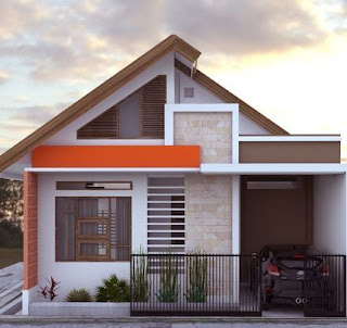 Desain Rumah Minimalis 6x12 Tampak Depan