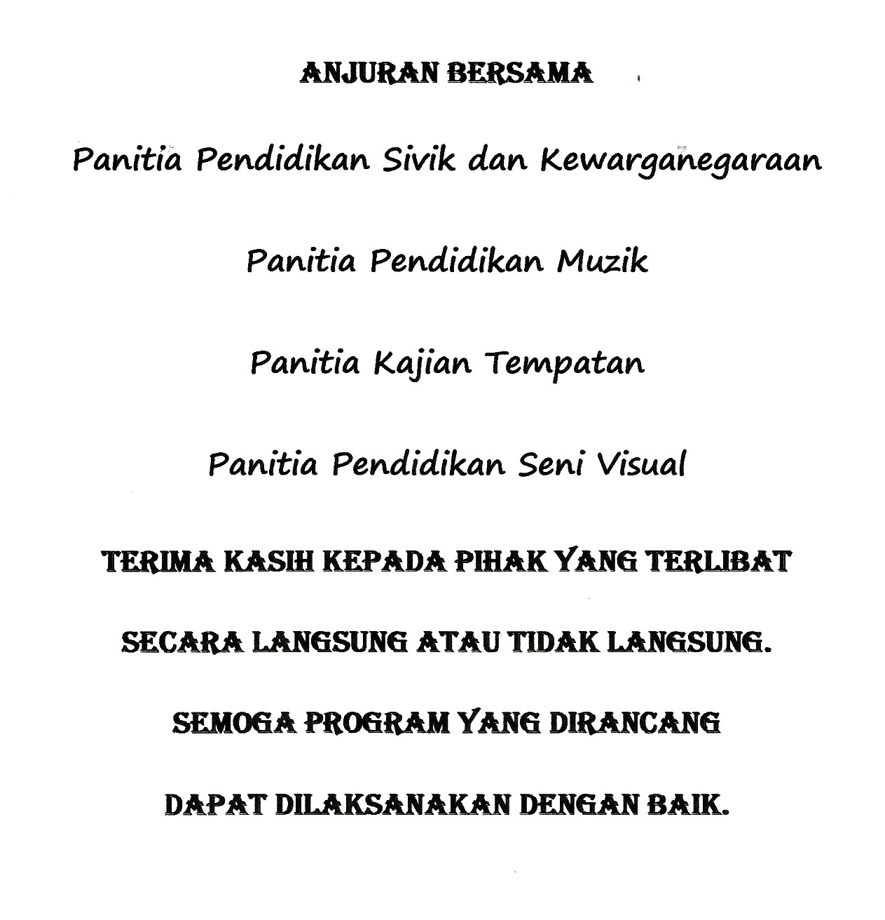 Kertas Kerja Bulan Kemerdekaan 2013  BAHASA MELAYU