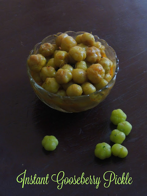 Instant ari nellikai urugai, Instant gooseberry pickle