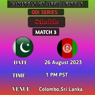 Pakistan vs Afghanistan 3rd ODI