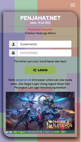Login Page mikrotik responsif ringan || ahb template versi 3.2