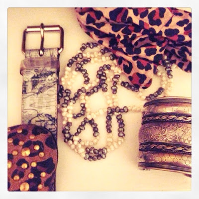 Silver and Leopard Print Cheap Pin Up Fashion Accessories