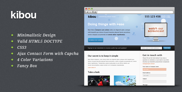 Kibou - Landing page for business - Business Corporate