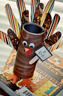 Thanksgiving Turkey Place Card Holder by Think Crafts