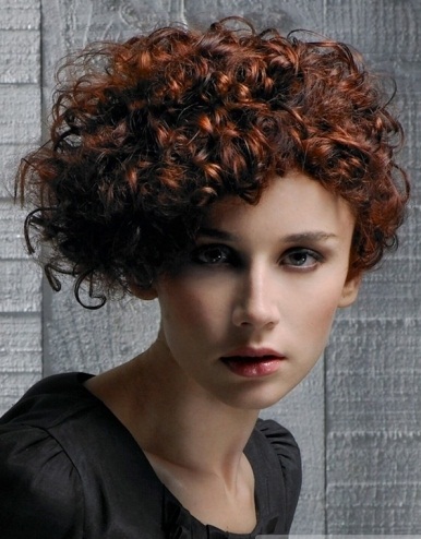 Fabulous Red Curly Updo Hair Style 2014