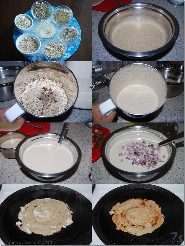 Whole grains adai process