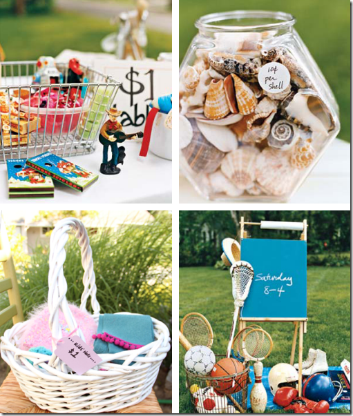 stylish yard sale displays