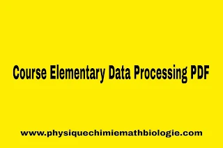 Course Elementary Data Processing PDF