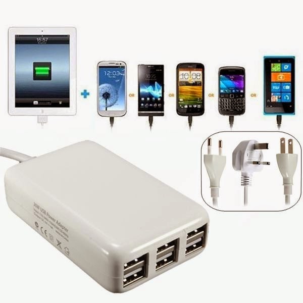 5V 6A 30W 6 Port USB Charger