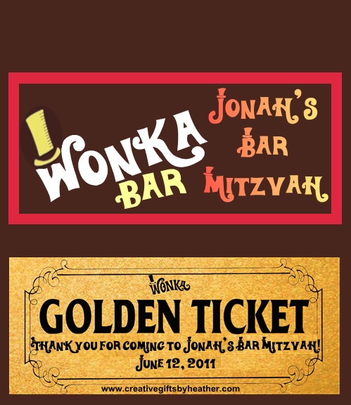 Willy Wonka Bar Wrapper Templates