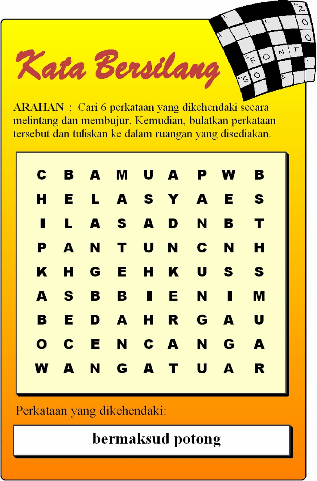 15 Jenis Permainan Bahasa ~ CIKGU SUHAIMIN