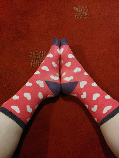 PippaD wearing Heart Socks