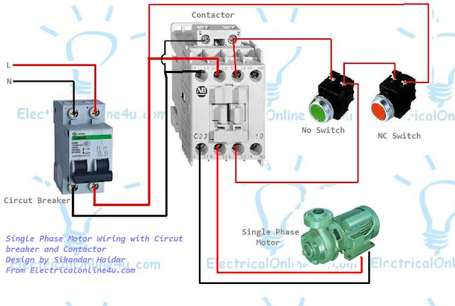 single phase motor wiring diagram