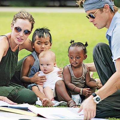 brad pitt and angelina jolie children. Brad Pitt and Angelina Jolie