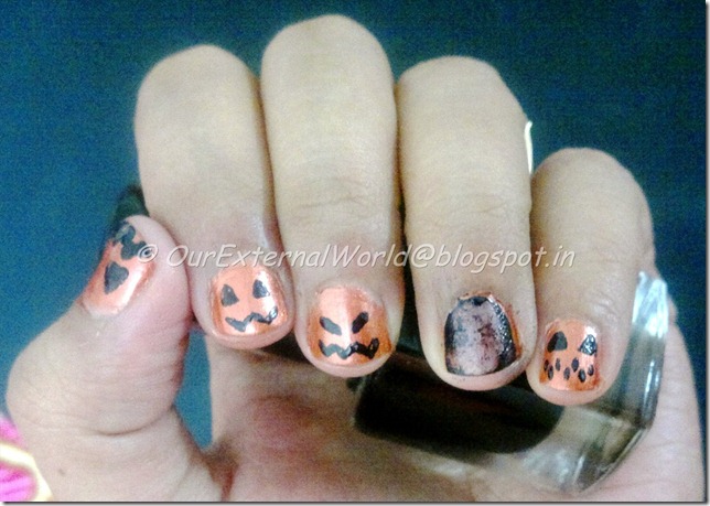 pumpkin nail art