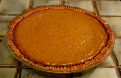 Photo of Sunday night's pumpkin pie - my first ever attempt!