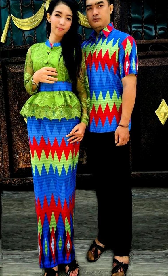  34 model baju kebaya batik couple modern untuk 