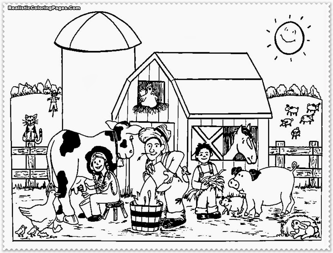 Farm Animal Coloring Pages  Realistic Coloring Pages