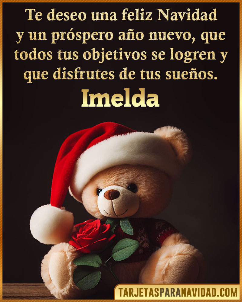 Felicitaciones de Navidad para Imelda