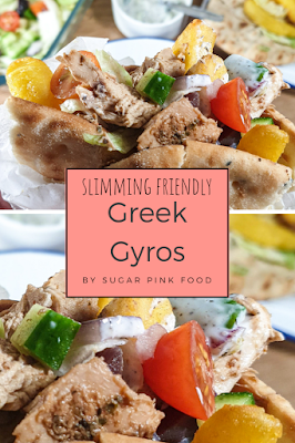 Greek Chicken Gyros & Tzatziki | Healthy Fakeaway Recipe | Slow Cooker Recipe