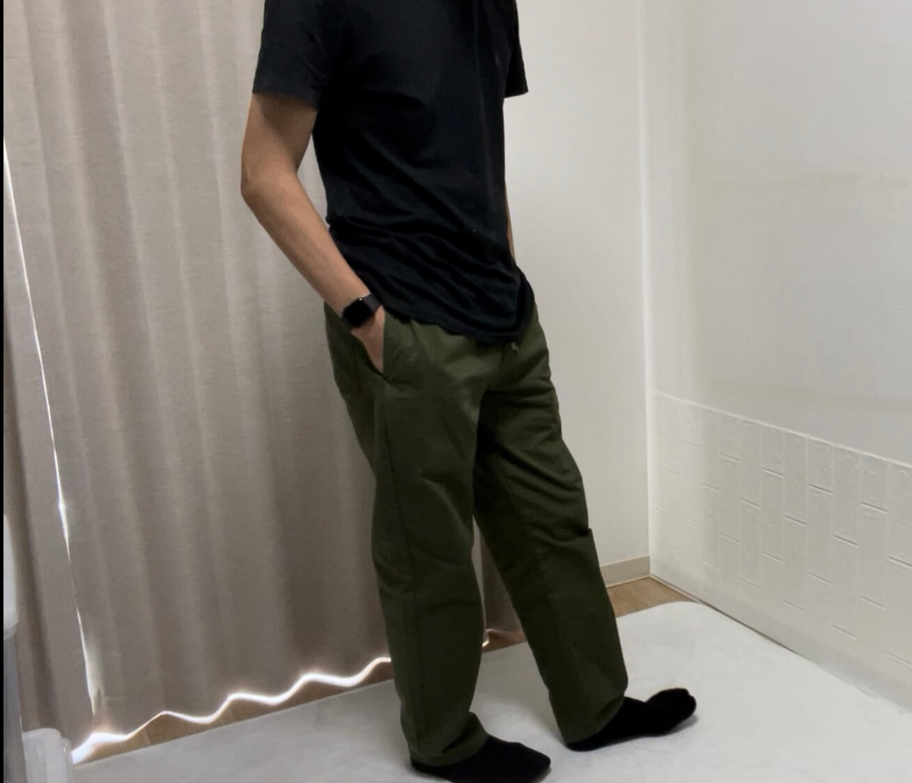 部屋着での着用感