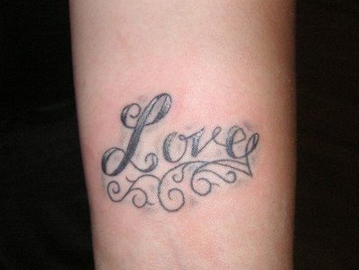 Love Tattoo on The Wrist