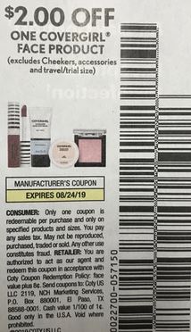 $2/1 CoverGirl FACE Coupon from "SMARTSOURCE" insert week of 7/28(EXP:8/24). 