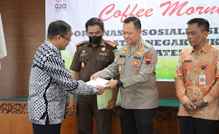 Kapolres Hadiri Coffee Morning Koordinasi Aparat Penegak Hukum Kabupaten Sukoharjo