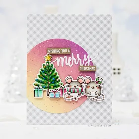Sunny Studio Stamps: Merry Mice Santa Claus Lane Christmas Garland Frame Dies Layered Snowflake Frame Dies Winter Themed Holiday Cards by Keeway Tsao