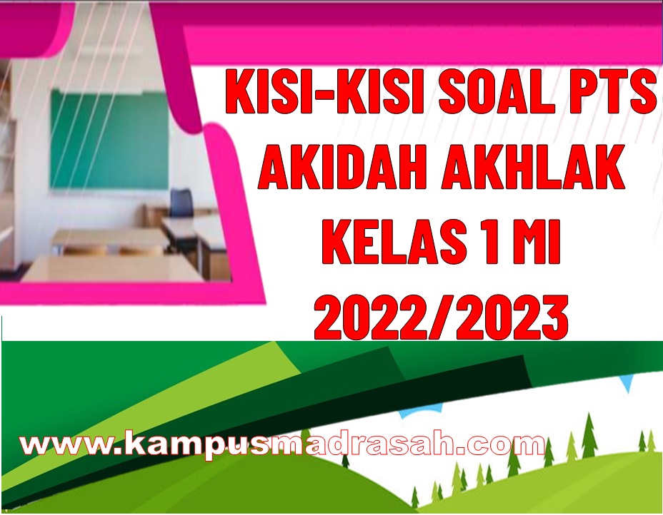 Kisi-kisi Soal PTS Akidah Akhlak Semester 1 Kelas 1 MI