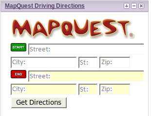 Quest  on Map Quest Driving Directions
