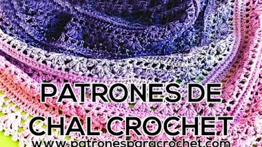 Patrones de chal triangular a crochet