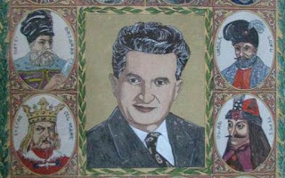 Tablou cu Nicolae Ceauşescu şi alţi conducători ai poporului român - imagine preluată de pe adevarul.ro
