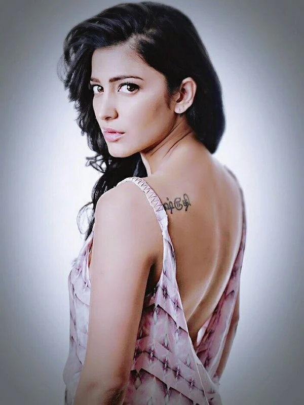 shruti haasan backless dress hot south indian actress
