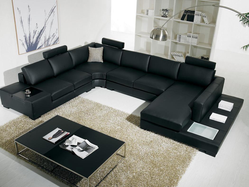 living room furniture modern black title=