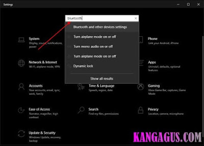 Gambar ilustrasi tampilan windows settings di windows 10